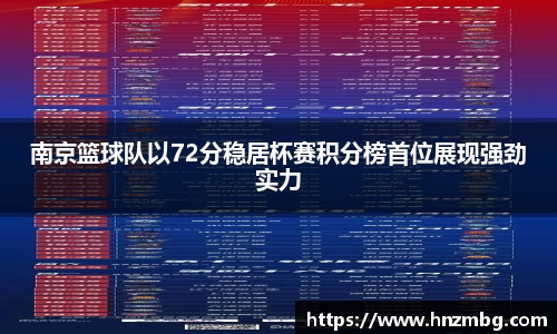 南京篮球队以72分稳居杯赛积分榜首位展现强劲实力